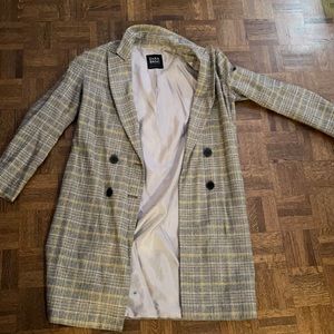 Zara Plaid Peacoat